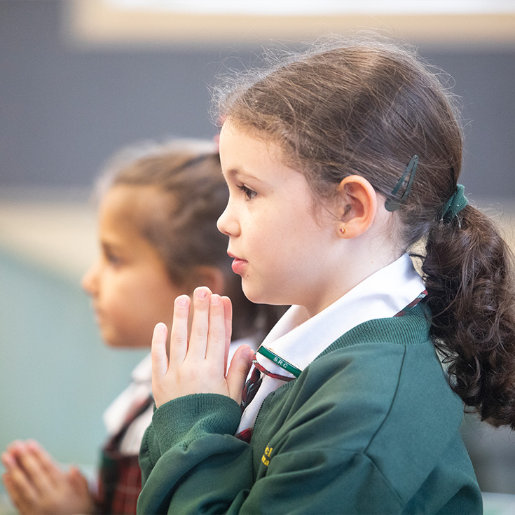 St Patrick's Catholic Primary School Parramatta students praying the Angelus