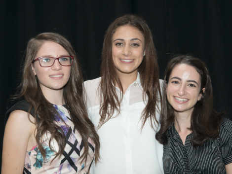 Katie Abela (Gilroy Catholic College), Isabella Khoudair (Our Lady of Mercy College) and Jessica Hasbany (Cerdon College)