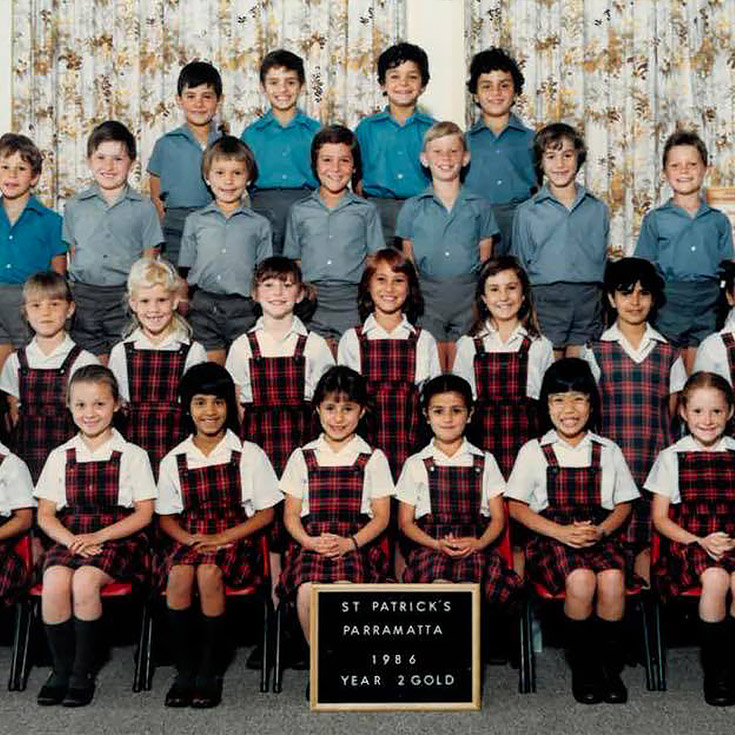 Photo of St Patrick's Parramatta Year 2 Gold class, 1986