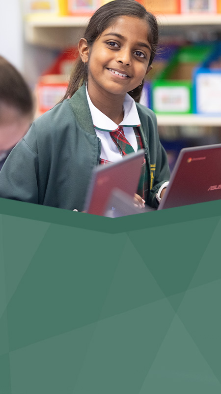 St Patrick's Catholic Primary School Parramatta student on laptop