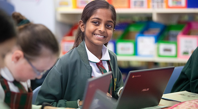 St Patrick's Catholic Primary School Parramatta student smiling