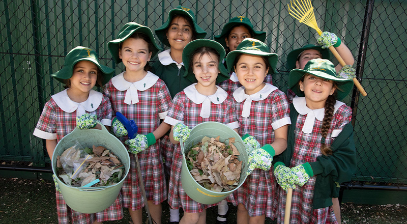 St Patrick's Catholic Primary School Parramatta students in the environment club