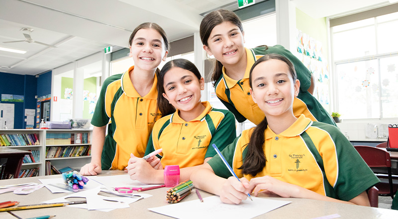 St Patrick's Catholic Primary School Parramatta students smiling