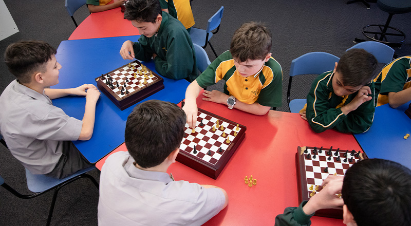 St Patrick's Catholic Primary School Parramatta students playing chess