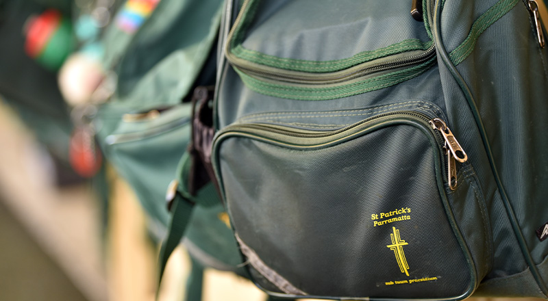 St Patrick's Catholic Primary School Parramatta school bag