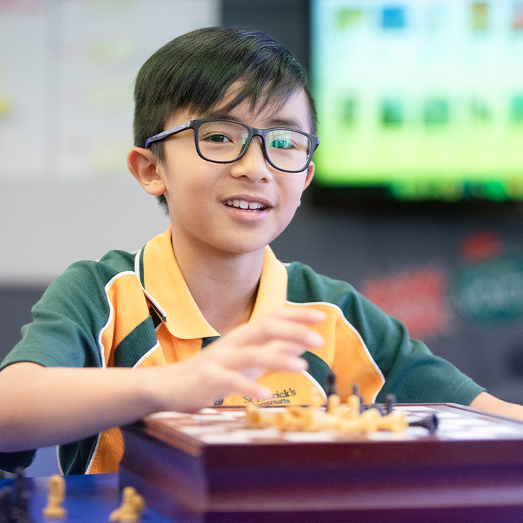 St Patrick's Catholic Primary School Parramatta students playing chess