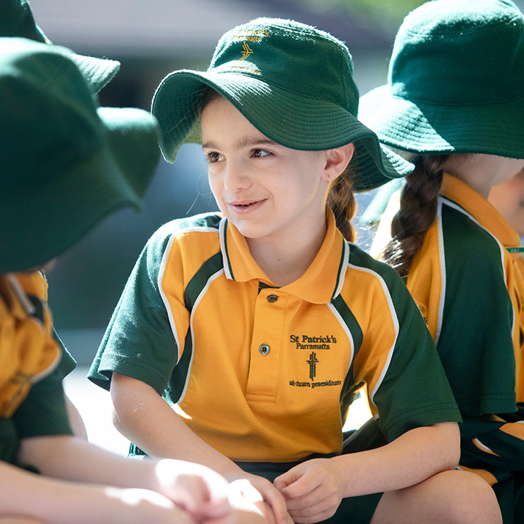 St Patrick's Catholic Primary School Parramatta students smiling together