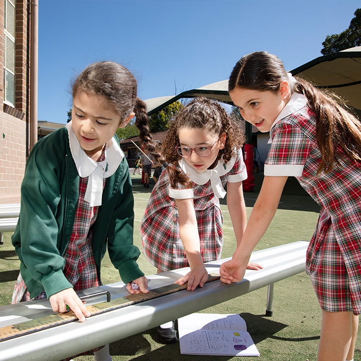 St Patrick's Catholic Primary School Parramatta students learning outside
