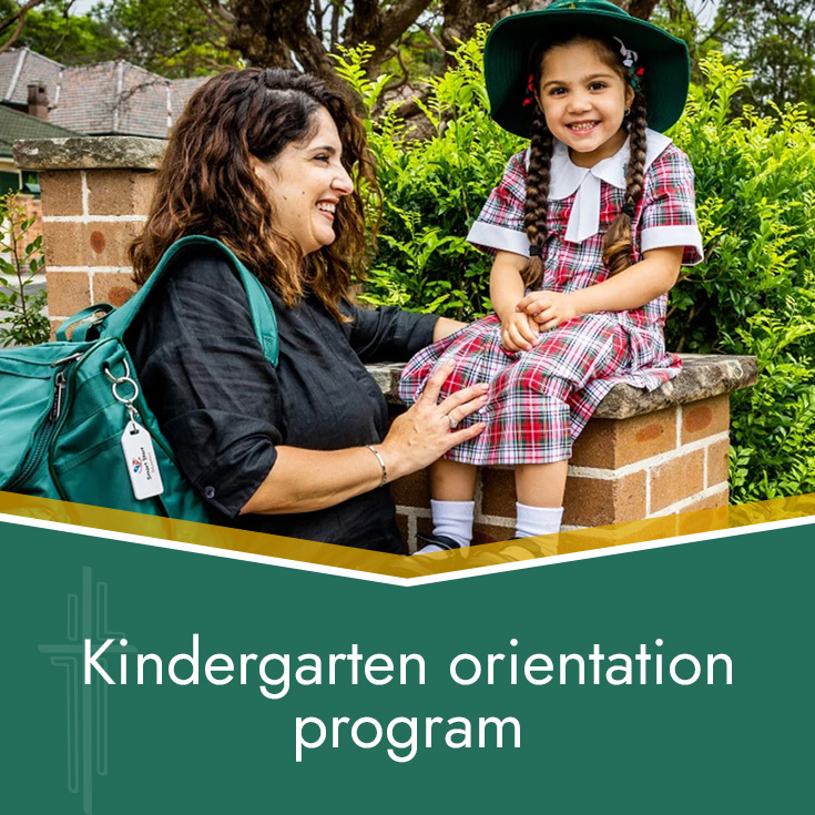 St Patrick's Catholic Primary School Parramatta student and parent in the Kindergarten Orientation Program