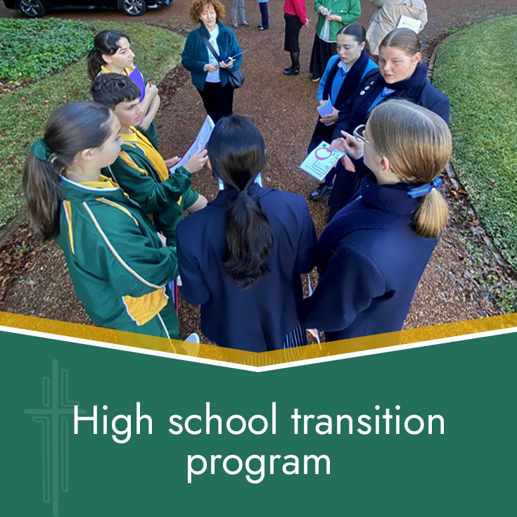 St Patrick's Catholic Primary School Parramatta students participating in a High school transition program