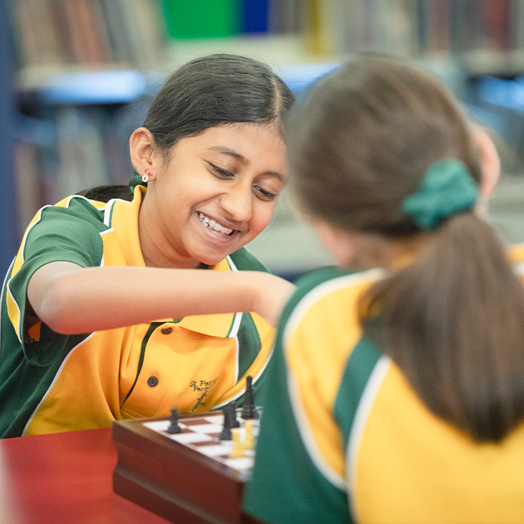 St Patrick's Catholic Primary School Parramatta students playing chess